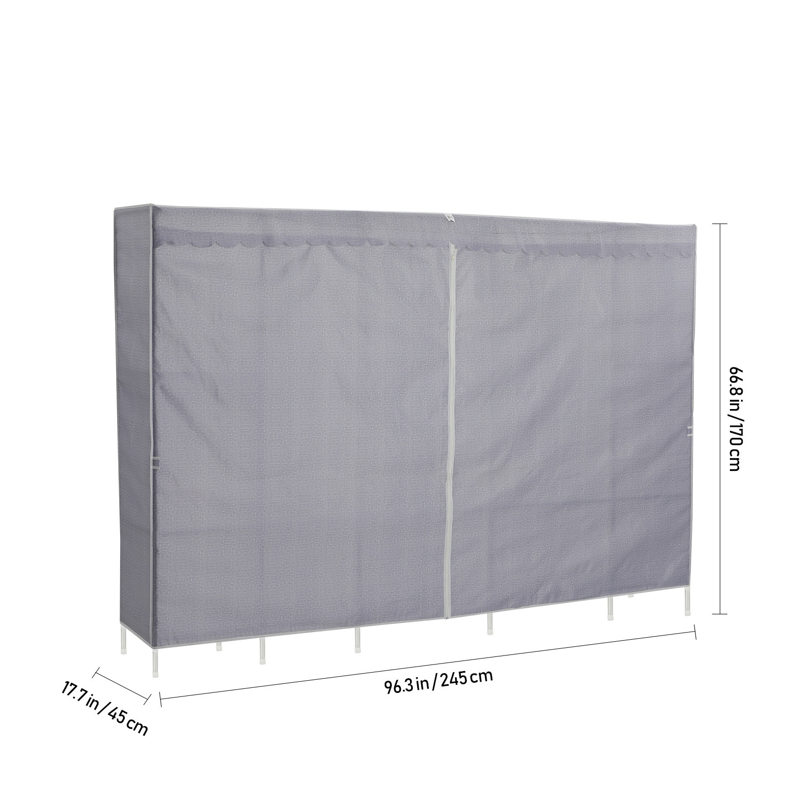 ราวแขวนเสื้อผ้าพร้อมผ้าคลุม ตู - Wardrobe Closet Portable Fabric Cover บทวิจารณ์และราคา