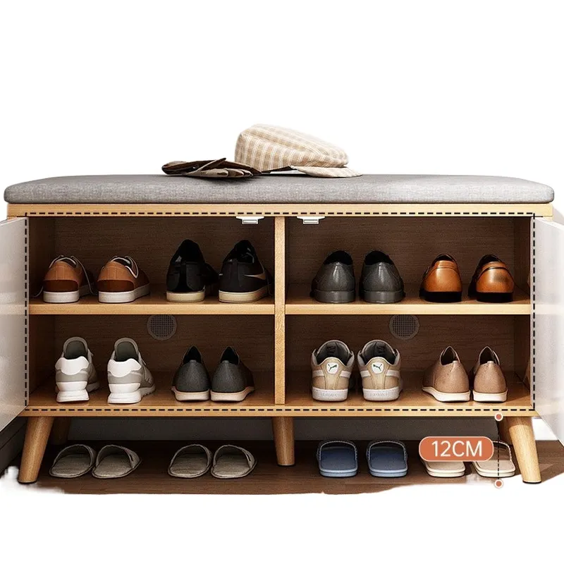 ชั้นวางรองเท้าแบบมีที่นั่งสำหร - Shoe Rack Cabinet Narrow Entryway บทวิจารณ์และราคา