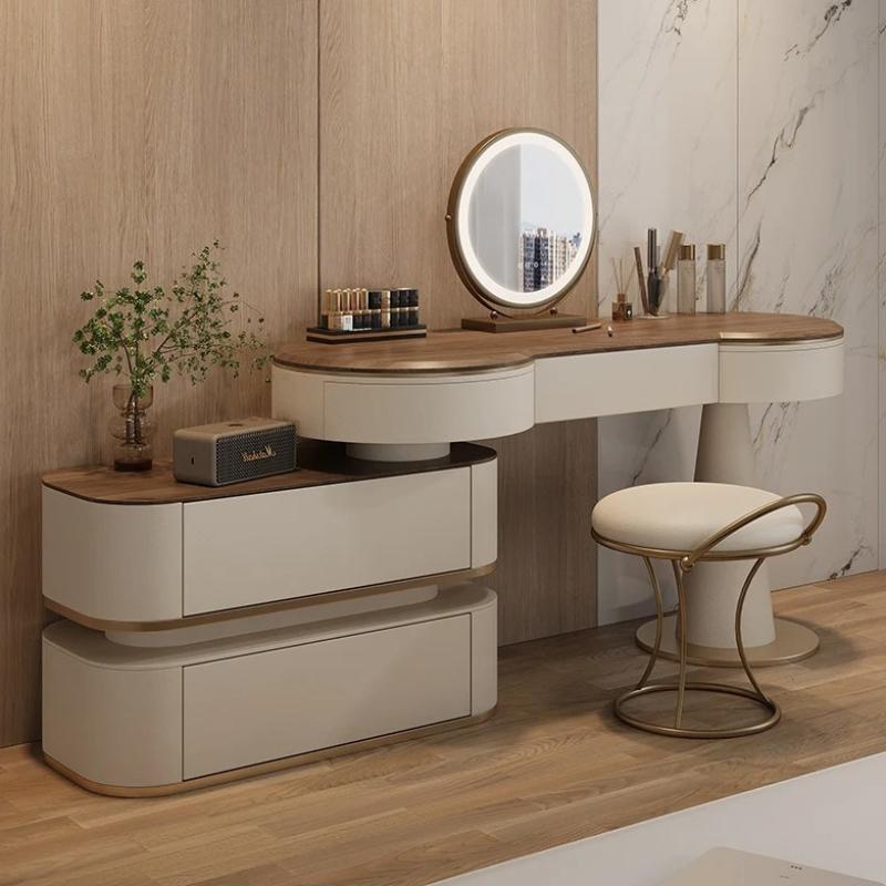 โต๊ะเครื่องแป้งไม้พร้อมไฟและกร - Dressing Table Vanity With Lighted Mirror บทวิจารณ์และราคา