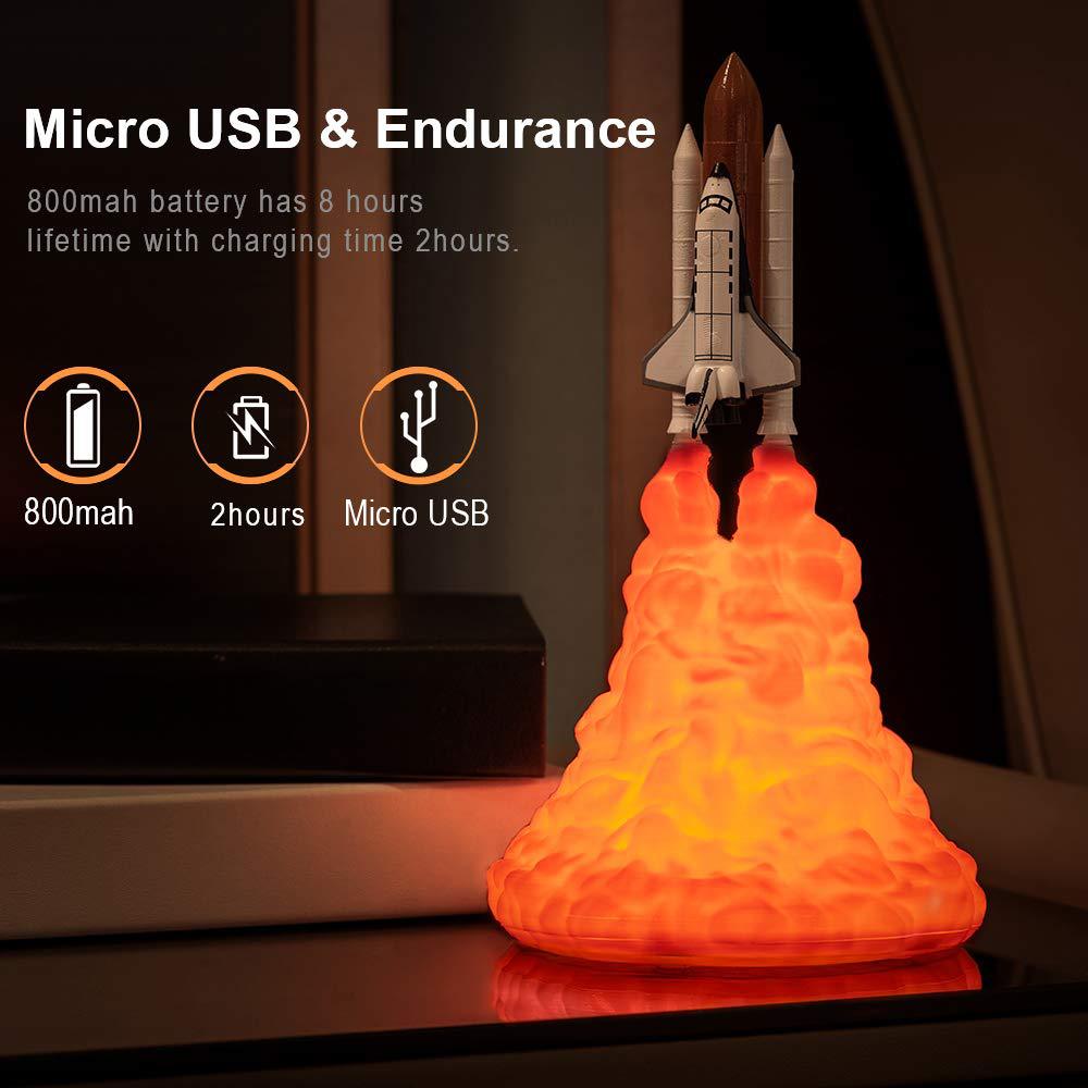 USB ชาร์จกระสวยอวกาศจรวด LED โ - Floating Nightstand With Led Light บทวิจารณ์และราคา